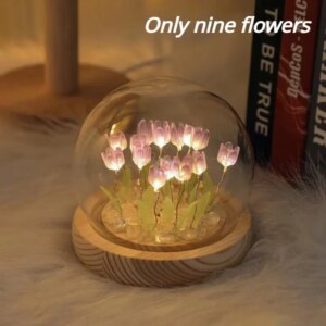 Mini Tulip Night Light Handmade Diy Materials Cute Home Decor - Image 10