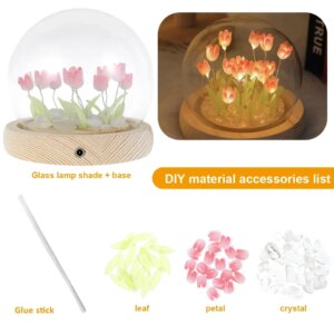 Mini Tulip Night Light Handmade Diy Materials Cute Home Decor - Image 6