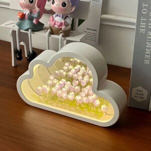 Handmade Diy Tulip Flower Sea Night Atmosphere Lamp Clouds Tulip - Image 8