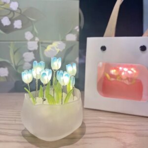 Mini Tulip Night Light Handmade Diy Materials Cute Home Decor - Image 8