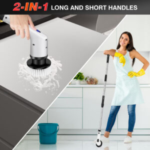 Electric Spin Scrubber Cordless Electric Cleaning Brush With 9 Brush - Image 4