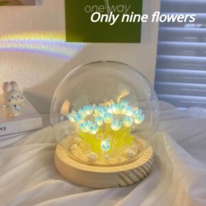 Mini Tulip Night Light Handmade Diy Materials Cute Home Decor - Image 7