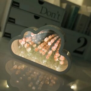 Handmade Diy Tulip Flower Sea Night Atmosphere Lamp Clouds Tulip - Image 4