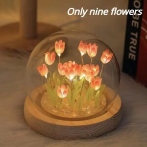 Mini Tulip Night Light Handmade Diy Materials Cute Home Decor - Image 11